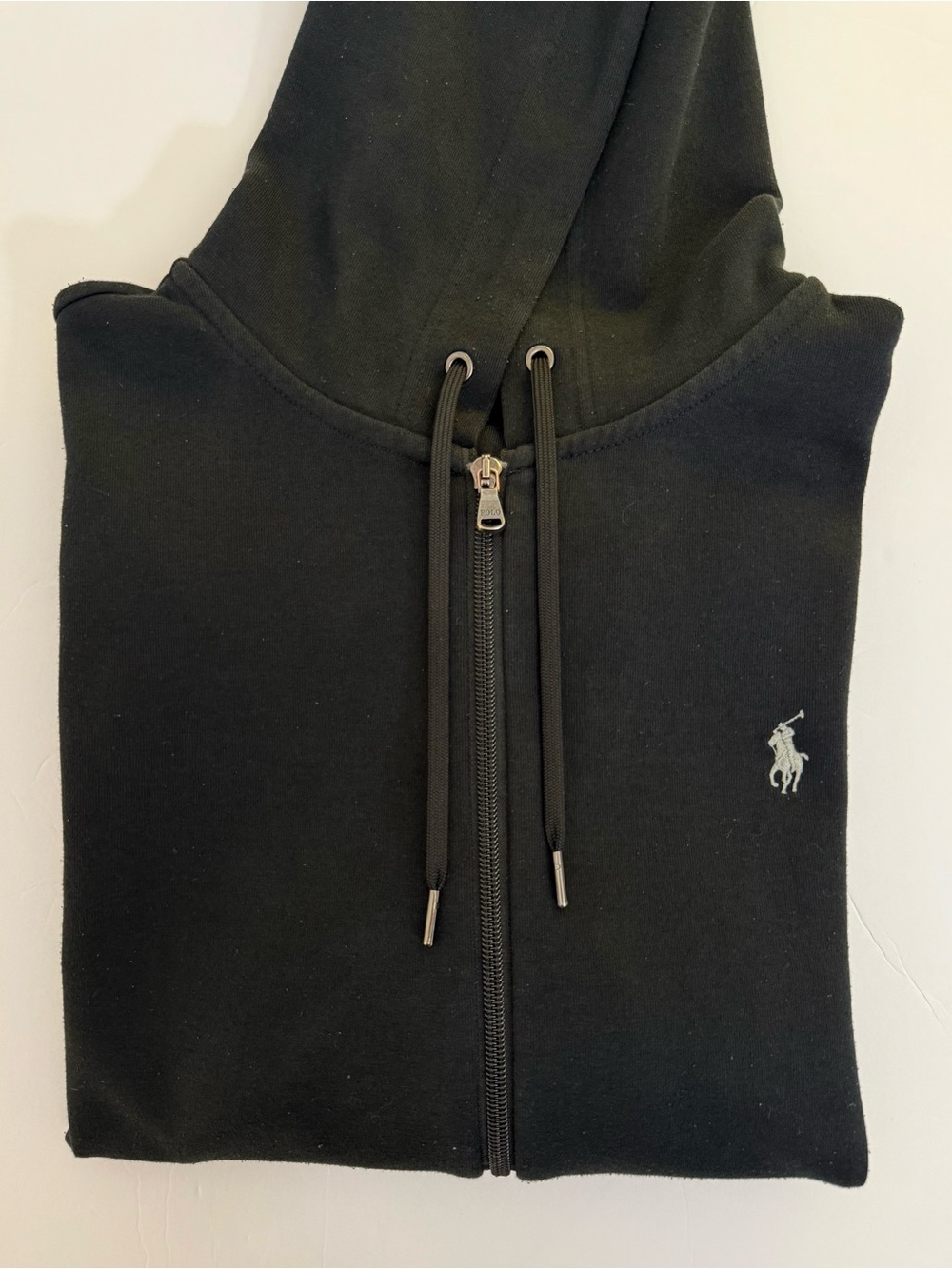 Polo Ralph Lauren Black Double Knit Zip Hoodie Men’s Large - Picture 9 of 10